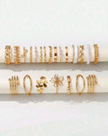 Golden Bohemian Rings