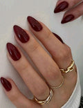 Solid Red Nails