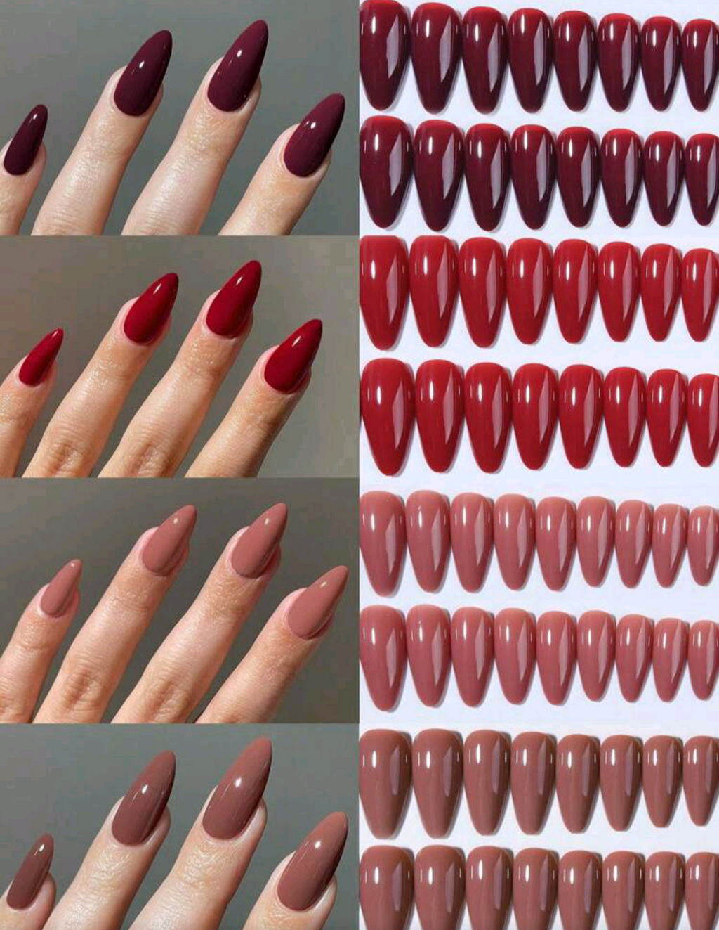 Plain Colored Nails